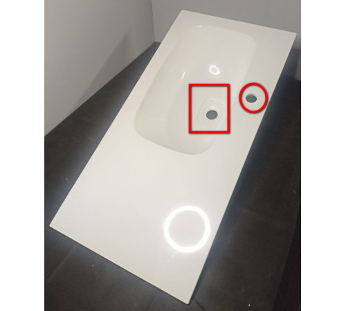 Умывальник из минерального литья AQUAMET Malaga 918х450х180 мм левый Mal.09.04.D-L