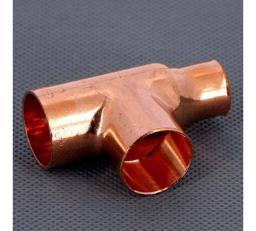 Тройник медный под пайку Viega 22х22х15 мм 102456