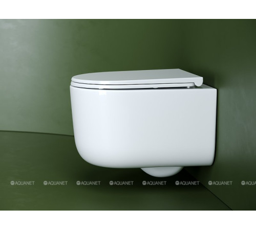 Унитаз подвесной Ceramica Nova Ulma Rimless Tornado с тонким сиденьем CN4006T