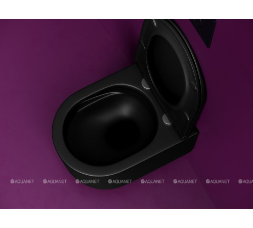 Унитаз подвесной Ceramica Nova Ulma Rimless Tornado черный матовый CN4006TMB