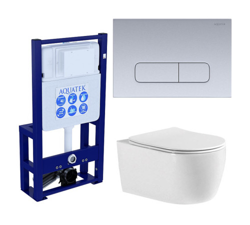 Комплект инсталляции 3 в 1 AQUATEK Европа с унитазом AQ1106-00 и клавишей KDI-0000014 Set AQUATEK ЕВРОПА-014 3в1