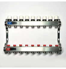 Коллекторная группа WATTS HKV-T 1 x 9 выходов 3/4 EK из нержавеющей стали 451W4309