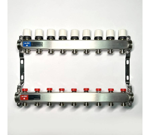 Коллекторная группа WATTS HKV-T 1 x 9 выходов 3/4 EK из нержавеющей стали 451W4309