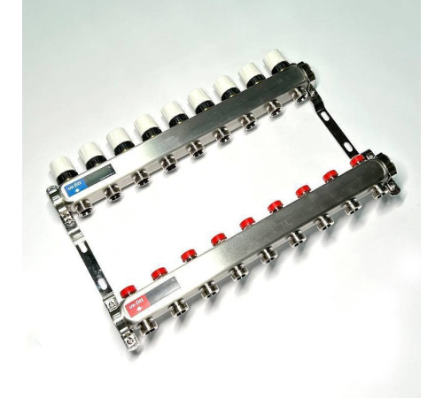 Коллекторная группа WATTS HKV-T 1 x 9 выходов 3/4 EK из нержавеющей стали 451W4309