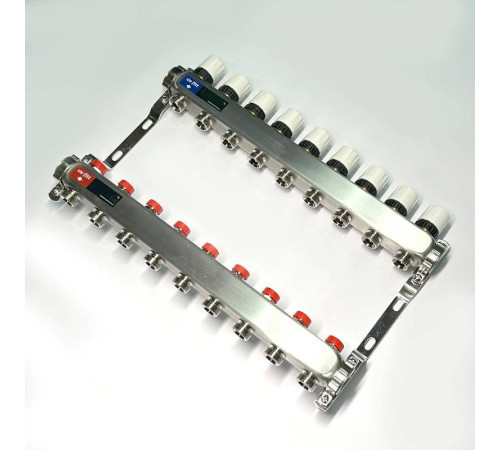 Коллекторная группа WATTS HKV-T 1 x 9 выходов 3/4 EK из нержавеющей стали 451W4309