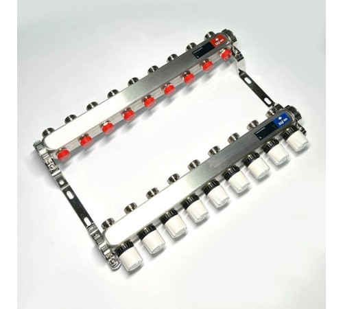 Коллекторная группа WATTS HKV-T 1 x 9 выходов 3/4 EK из нержавеющей стали 451W4309