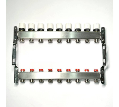 Коллекторная группа WATTS HKV-T 1 x 9 выходов 3/4 EK из нержавеющей стали 451W4309