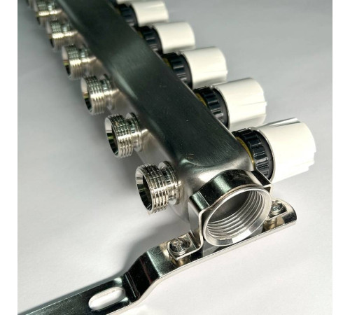 Коллекторная группа 1 x 13 выходов 3/4 STOUT с балансировочными клапанами из нержавеющей стали без концевых групп 451W4313