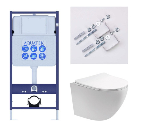 Комплект инсталляции 3 в 1 AQUATEK Европа T с унитазом AQ1900T-00 без клавиши SET AQUATEK ЕВРОПА T-KKI2