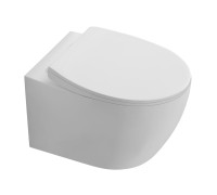 Унитаз подвесной Aquanet Сириус Tornado безободковый 520х360х350 мм с сиденьем микролифт AQ1582T-00