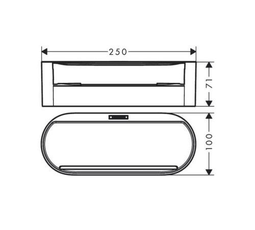 Корзина для хранения Hansgrohe WallStoris глубокая черный матовый 27912670
