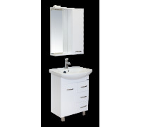 Тумба под умывальник напольная Rosa Лагуна/3 605х720х320 мм белая TLGN65