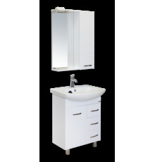 Тумба под умывальник напольная Rosa Лагуна/3 605х720х320 мм белая TLGN65