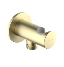 Шланговое подсоединение с держателем Aquanet AQ2464BG шлифованное золото AQ2464BG