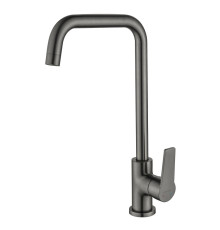 Смеситель для кухни Aquanet Лугано с квадратным изливом оружейная сталь AQ1781BGM