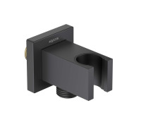 Шланговое подсоединение с держателем Aquanet AQ2463MB матовый черный AQ2463MB