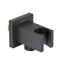 Шланговое подсоединение с держателем Aquanet AQ2463MB матовый черный AQ2463MB