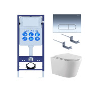 Комплект инсталляции AQUATEK ВЕГА-1905-016 рама Standard INS-0000017 кнопка KDI-0000016 унитаз AQ1905-00