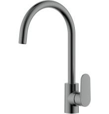 Смеситель для кухни Aquanet Ника полукруглый излив оружейная сталь AQ1882BGM