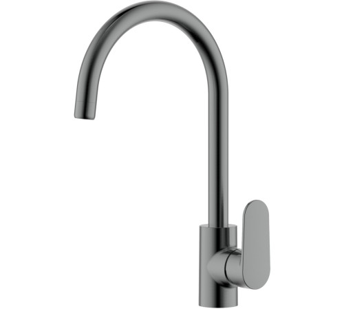 Смеситель для кухни Aquanet Ника полукруглый излив оружейная сталь AQ1882BGM