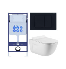 Комплект инсталляции с унитазом AQUATEK ДИВА-012 4в1 (рама INS-0000012, клавиша KDI-0000012, унитаз AQ2012-00) ДИВА-012 4в1