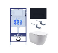 Комплект 4 в 1 инсталляция AQUATEK Standard INS-0000012 клавиша KDI-0000017 унитаз КЛАССИК AQ1111-00 КЛАССИК-017 4в1