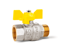 Кран шаровой для газа LD Pride 47.20.В-Н.Б GAS Ду 20 ВР-НР бабочка 47.20.В-Н.Б GAS