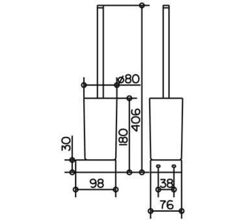 Ершик для туалета Keuco Edition 300 настенный хром 30064019000