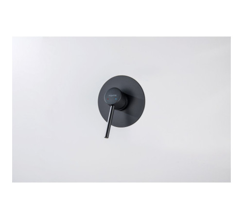 Смеситель для душа скрытого монтажа Aquanet Европа 1 режим матовый черный AQ1366MB