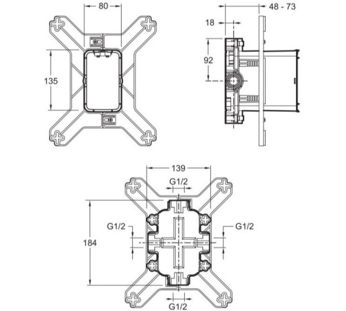 Душевой комплект Jacob Delafon Set 8 в 1 (98699D-NF/E98714-CP/E10039-CP/E21760-CP/8466D-CP/E21756-CP/E8465-CP/E75206-CP) E30759-CP
