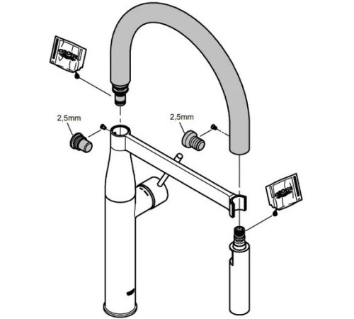 Смеситель для кухни GROHE Essence с профессиональной лейкой хром 30294000