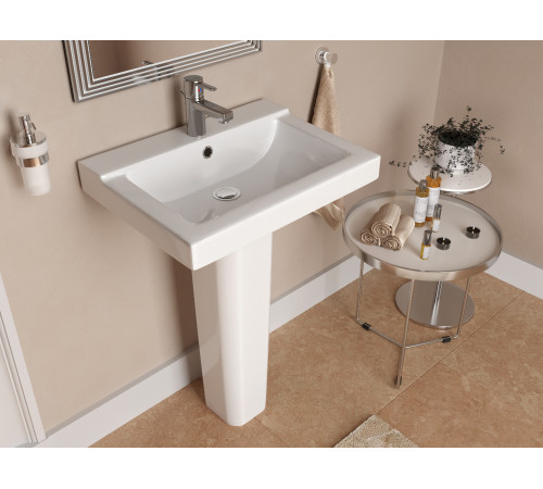 Умывальник Sanita Орион с переливом белый 572х424 мм 1.3110.8.S00.11B.0