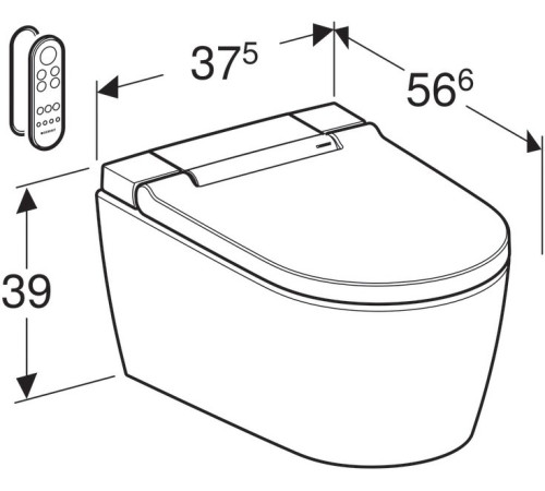 Унитаз-биде подвесной Geberit AquaClean Sela глянцевый хром 146.224.21.1