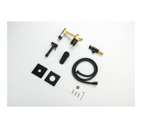 Комплект для гигиенического душа встроенный Aquanet Oberon матовый черный AQ1220MB