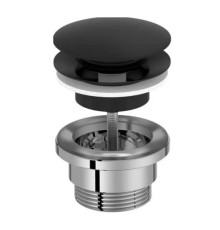 Донный клапан Jacob Delafon Push-open для раковины матовый черный E30536-BL