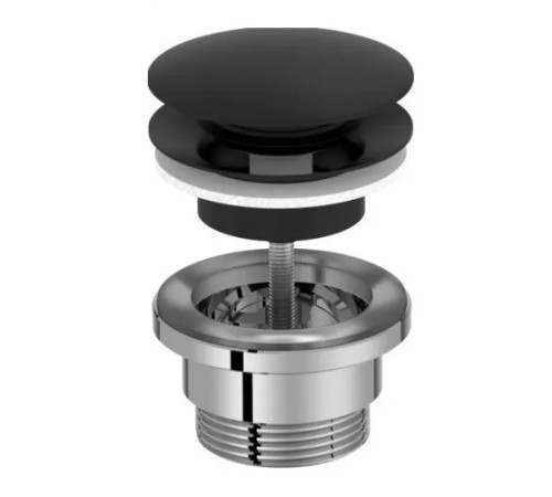 Донный клапан Jacob Delafon Push-open для раковины матовый черный E30536-BL
