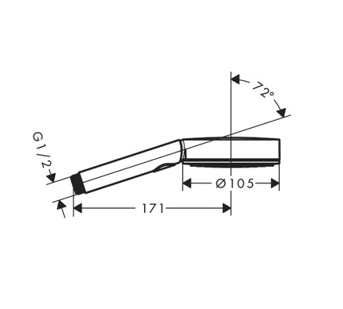 Ручной душ hansgrohe Pulsify 105 3jet 24100000