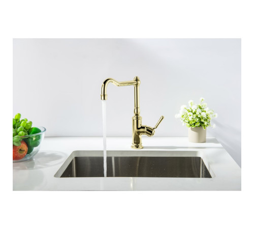 Смеситель для кухни Aquanet Классик полированное золото AQ1580PG