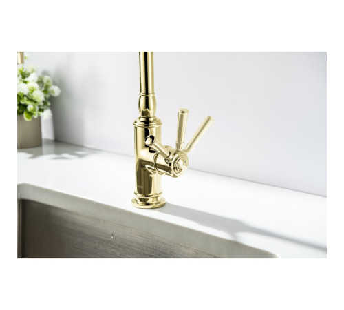 Смеситель для кухни Aquanet Классик полированное золото AQ1580PG