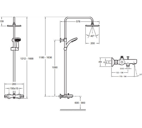 Душевая система Jacob Delafon July E78192-CP