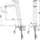 Смеситель для умывальника RAVAK 10° TD 015.00 высокий 333 мм без донного клапана X070091