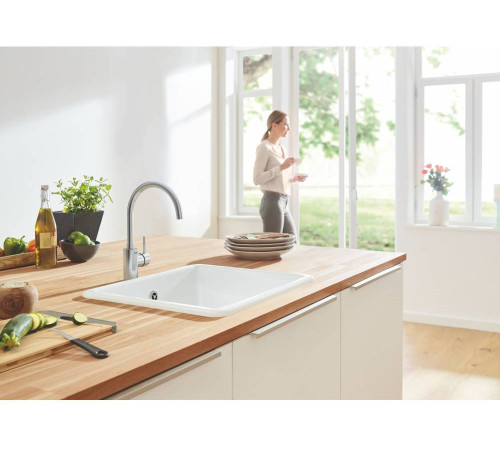 Смеситель для кухни GROHE Concetto с высоким изливом суперсталь 32661DC3