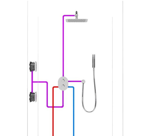 Смеситель термостатический скрытого монтажа Ravak CR 067.00 для R-box Multi X070075