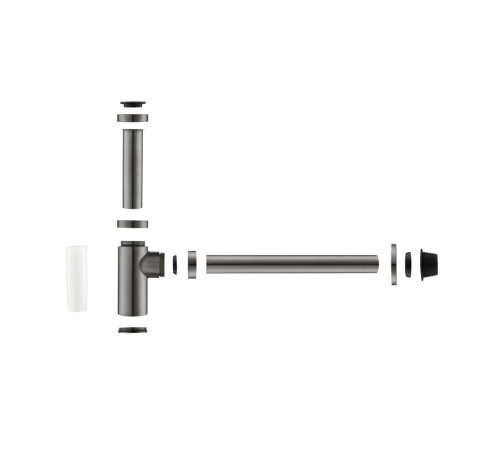 Сифон для раковины Aquatek оружейная сталь AQ6012BGM