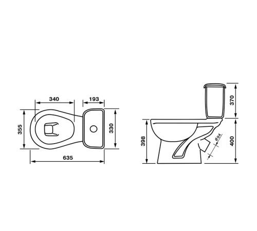 Унитаз-компакт Santek Дора Антивсплеск горизонтальный выпуск Стандарт 47301110702