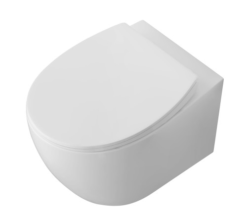 Унитаз подвесной Aquanet Сириус Tornado безободковый 520х360х350 мм с сиденьем микролифт AQ1582T-00