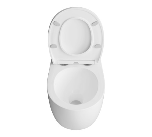 Унитаз подвесной Aquanet Сириус Tornado безободковый 520х360х350 мм с сиденьем микролифт AQ1582T-00