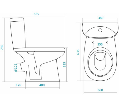 Унитаз-компакт Sanita Luxe Анимо косой выпуск 2 режима микролифт 1.WH30.2.137