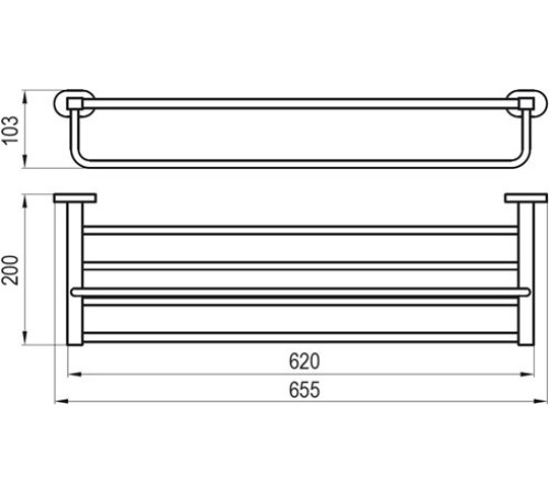 Полотенцедержатель тройной RAVAK Chrome CR 330.00 66 см X07P194