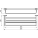Полотенцедержатель тройной RAVAK Chrome CR 330.00 66 см X07P194